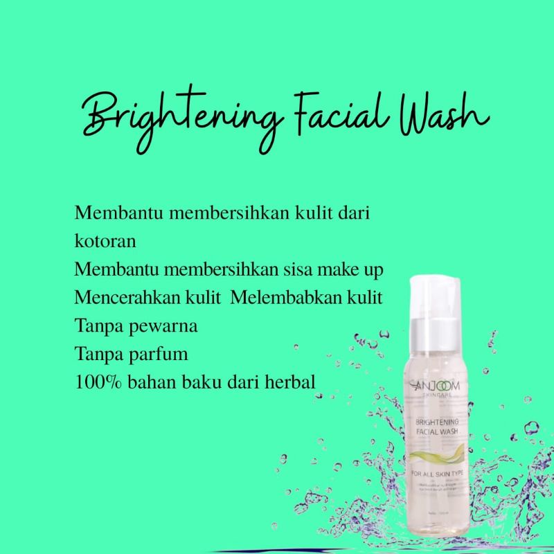 Facial wash, pencuci muka dan mencerahkan - pencerah wajqh - pembersih wajah - facial wash herbal - skincare halal