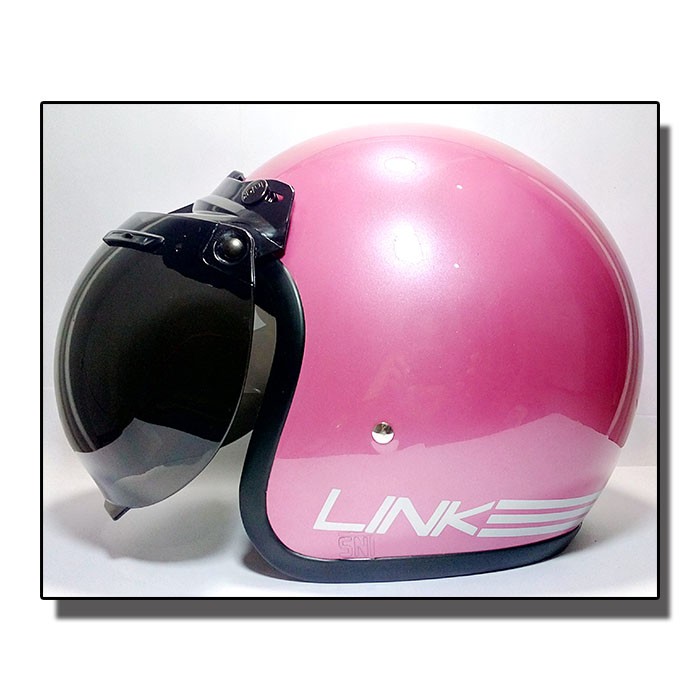 Helm Bogo Glossy Dewasa Pink Polos