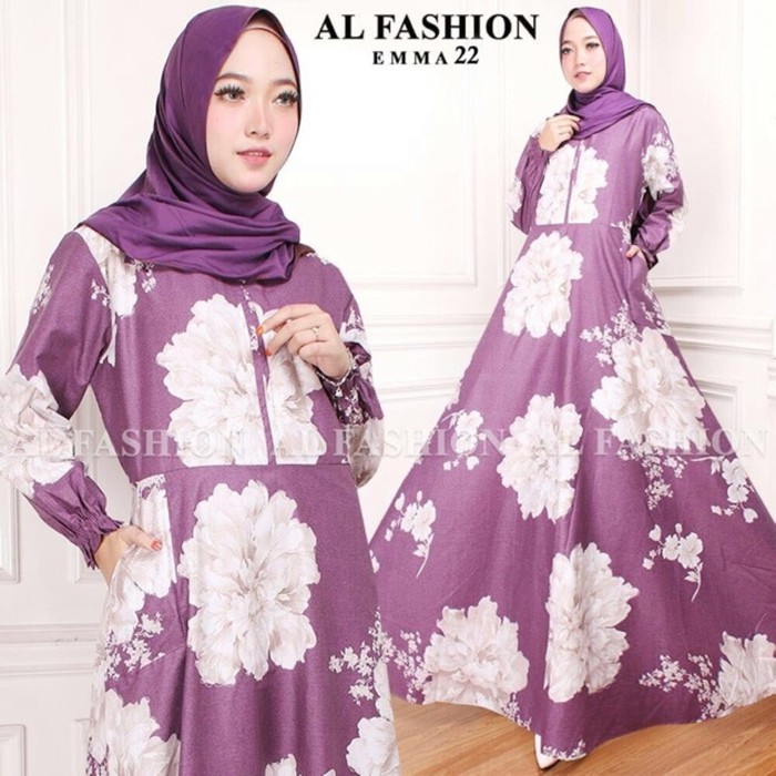 Busana Muslim Wanita   Baju Gamis Syari Maxi Emma Dress Party 22