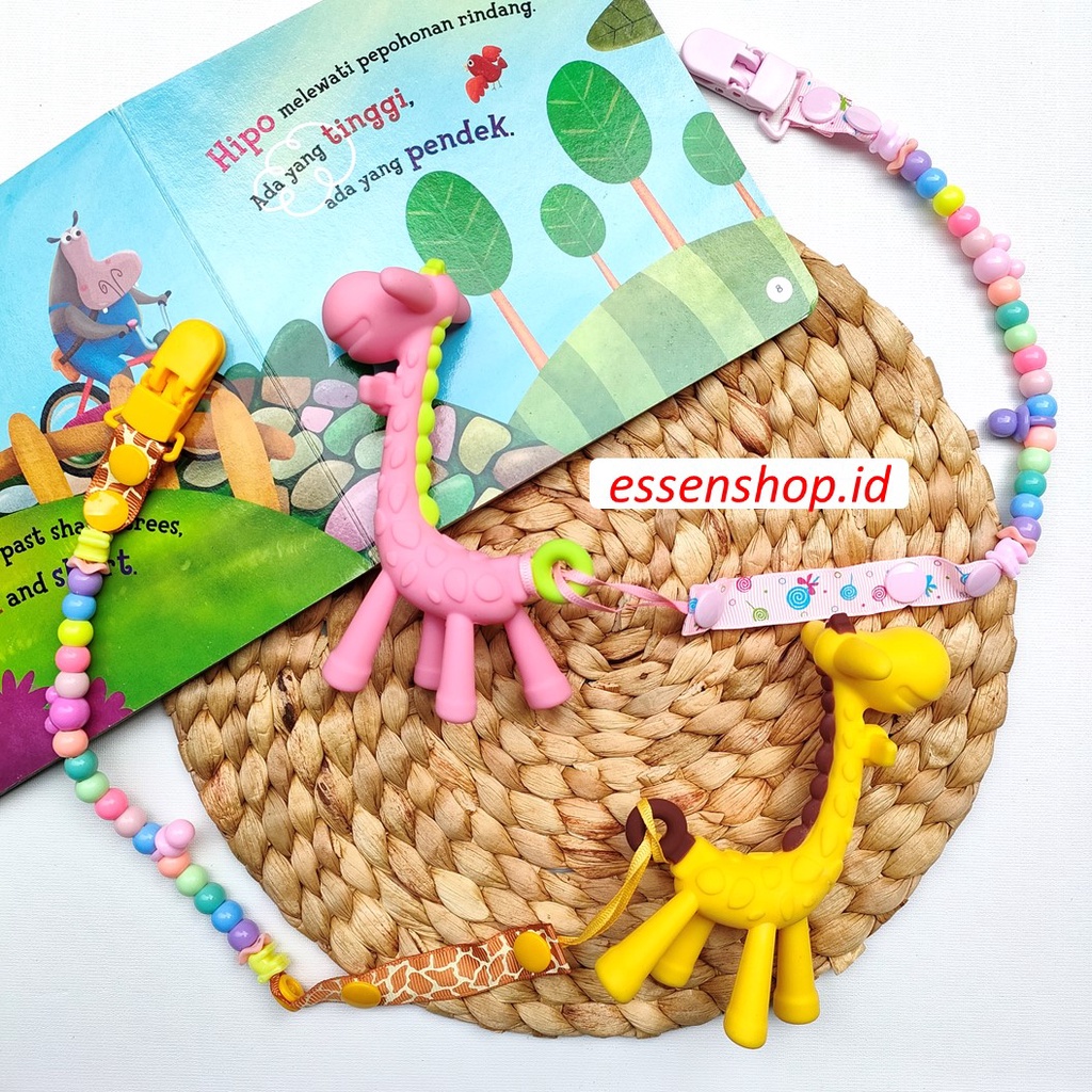 TEETHER JERAPAH Giraffe Silikon silicone Mainan Gigitan Bayi