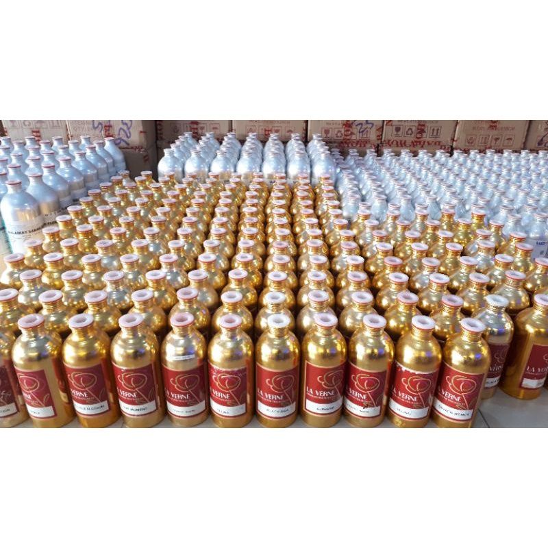 kaleng Laverne emas aluminium botol parfum 500ml bekas Laverne