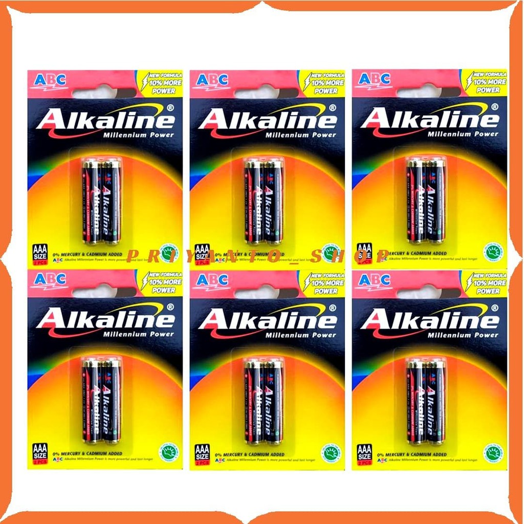 BATERAI BATTERY BATRE ABC ALKALINE AAA ORIGINAL 2PCS