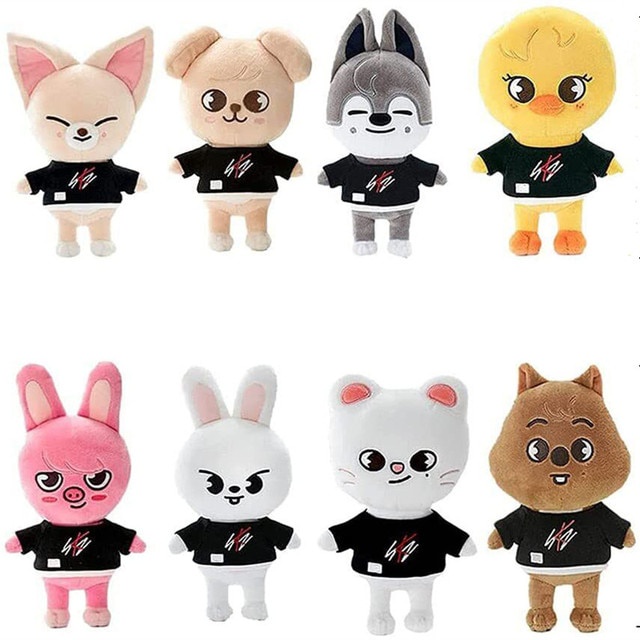 Gantungan Kunci Boneka Stuffed Plush Kartun Kpop Stray Kids Skzoo Bahan Akrilik Untuk Hadiah Anak