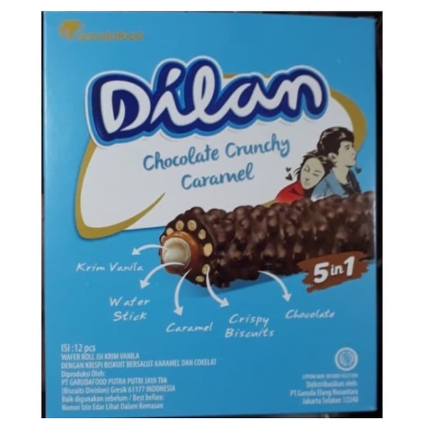 

Gery Dilan chocolate crunchy caramel Roll / Dilan Bar / Dilan Biscuit