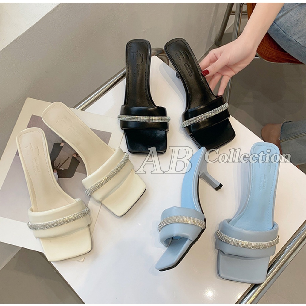 High Heels Sandal Wanita Terbaru kokop Ban Satu Permata