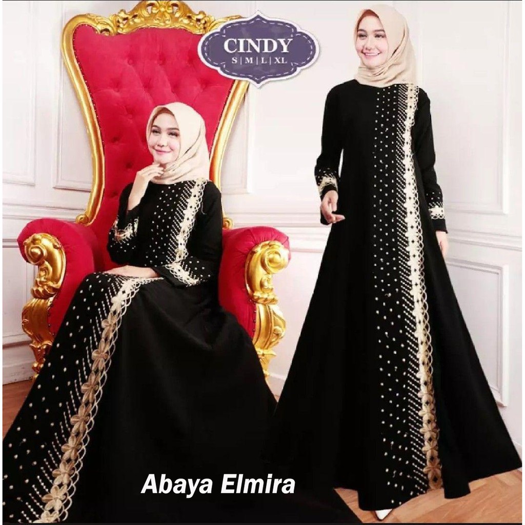 [ Terlaris ] Gamis Arab Hitam Modern Gamis Abaya Arabian Wanita