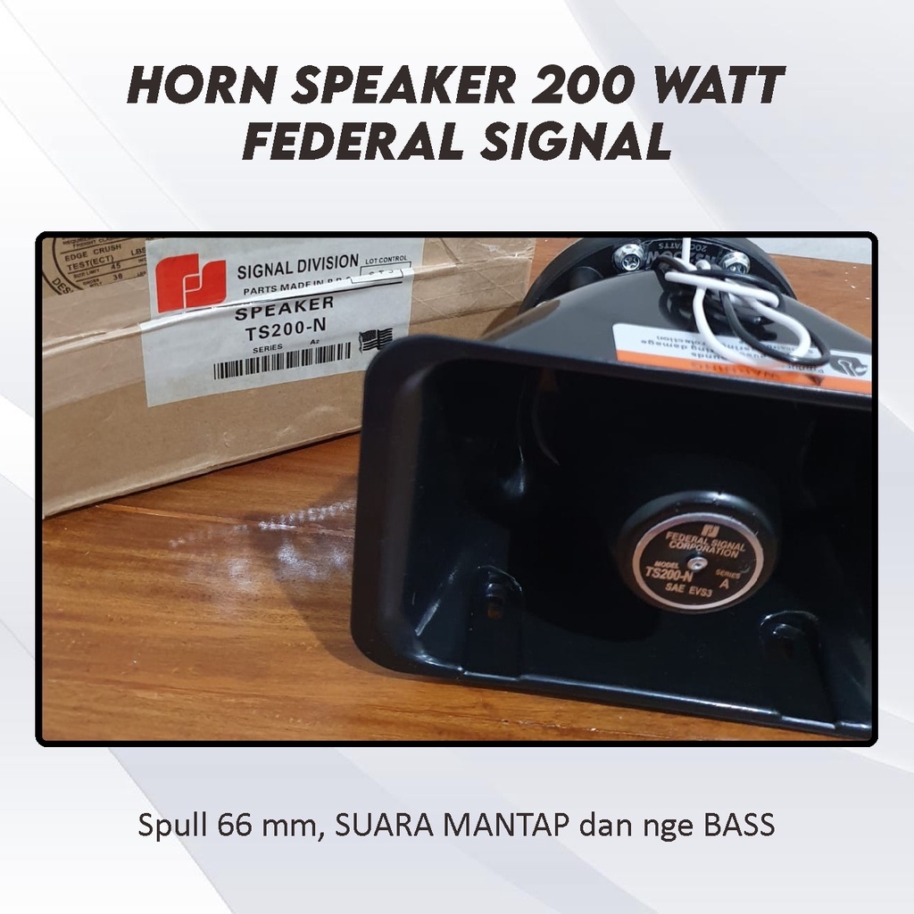 Toa Sirine Kotak  Klakson speaker Toa Polisi 200 watt magnet besar SERINE Horn 200 100 w wat Federal signal spull 66 mm untuk SENKEN LANDUN WHELEN Patwal murni untuk Ambulance Paspamres Rescue