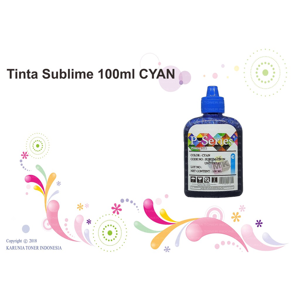 Tinta Sublime 100ml CYAN MAGENTA YELLOW BLACK