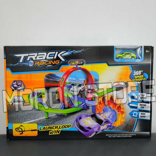 Mainan Track Racing ukuran BESAR Mirip Hot Wheels 360 Loop Rotsion stunt play set