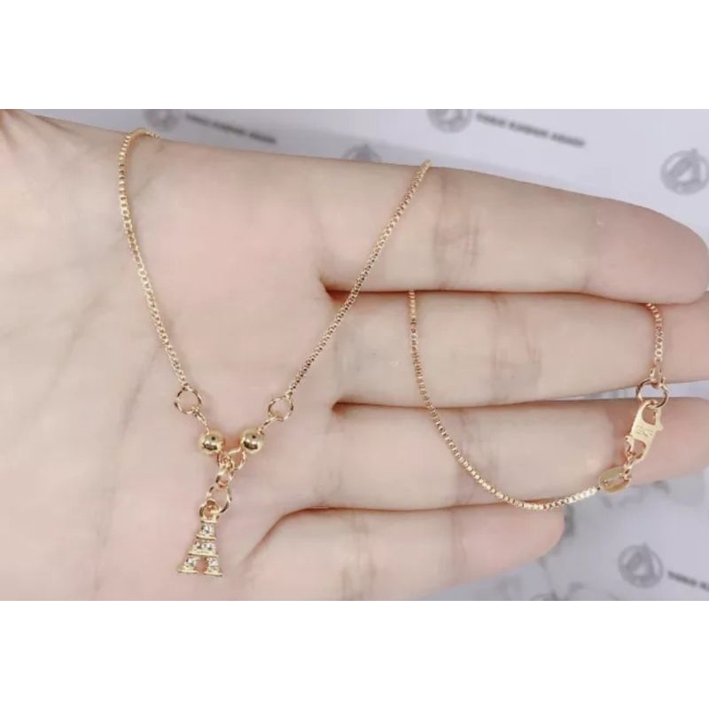 Xuping Gold Kalung Anak Perempuan Liontin Permata Paris *13