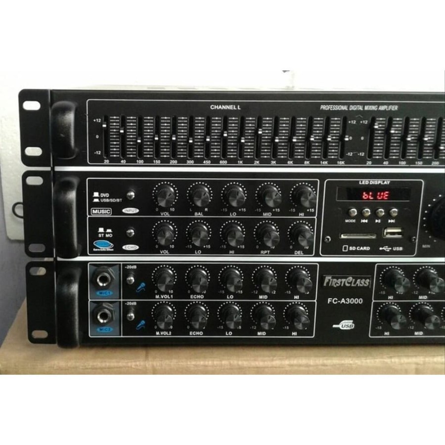 Power ampli bluetooth firstclass fc a3000 amplifier mixer equalizer fc