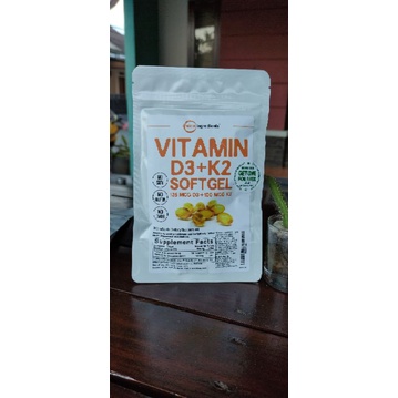 Vit D3+K2 5000iu Vitamin D3 K2 300 Kapsul