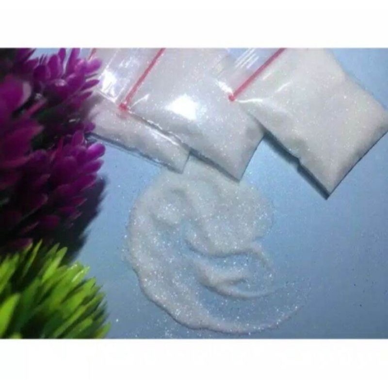 Glitter Pure White - Glitter Putih Halus untuk Campuran Glitter Kilau Finishing White Henna/Glitter 