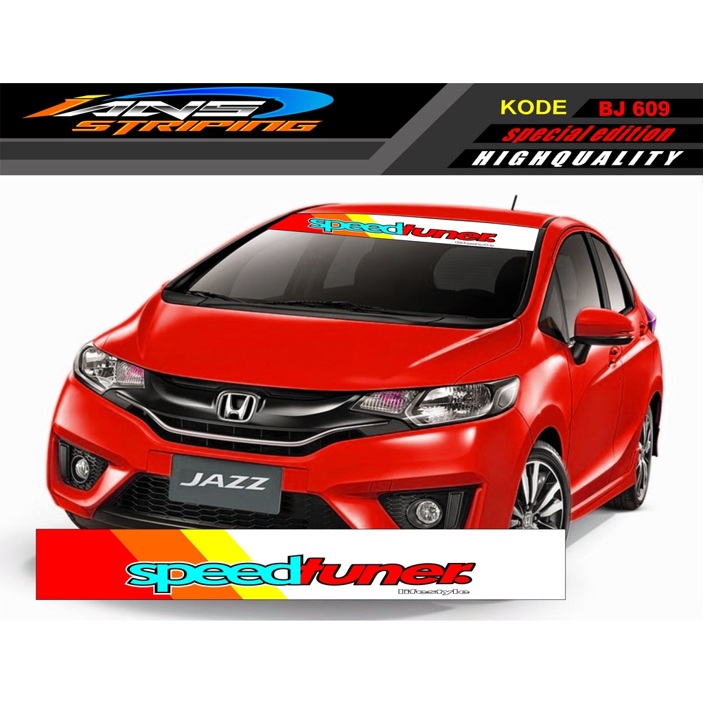 STICKER KACA DEPAN MOBIL JAZZ / BRIO / AGYA / AYLA / YARIS / MOBILIO / SEDAN BJ609