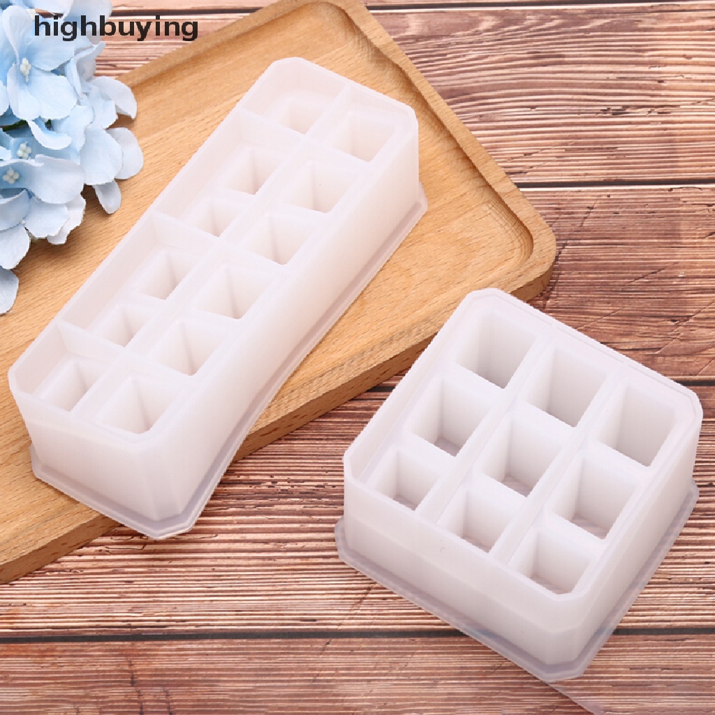 Hbid Cetakan Resin Epoxy Silikon 9 / 12 Sekat Untuk Membuat Kotak Penyimpanan Lipstick DIY
