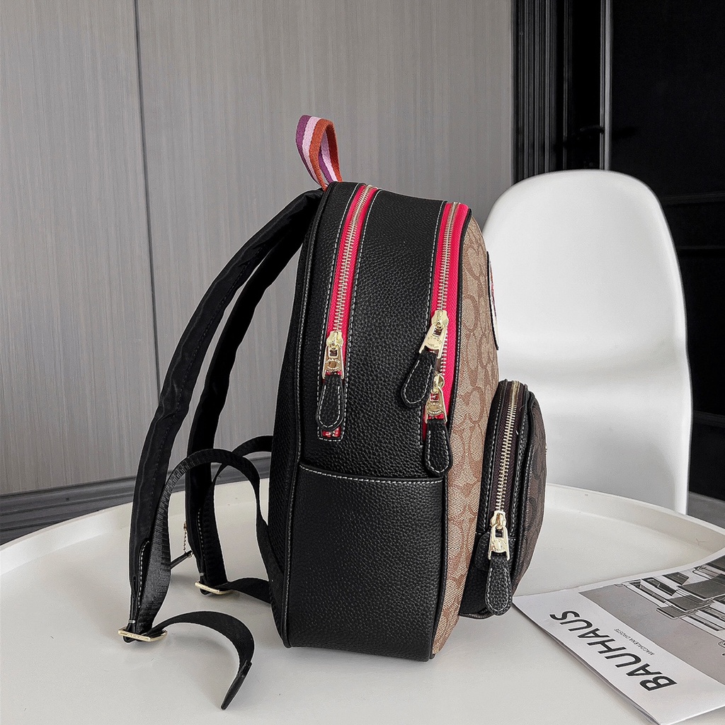 coach 6920 Ole Christmas limited edition ladies medium multicolor leather zipper backpack backpack schoolba  beibao