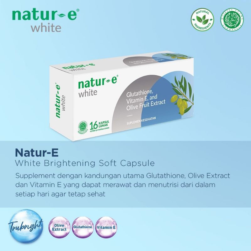 ORIGINAL Natur-E White Brightening Soft Capsule Isi 16s ATAU 32s / Natur E / LEDI MART