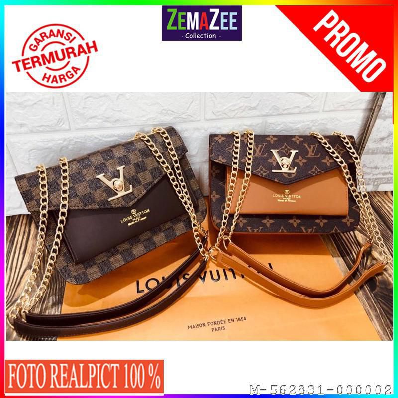 Tas Selempang Wanita Bermerk LV Sling Bag Import