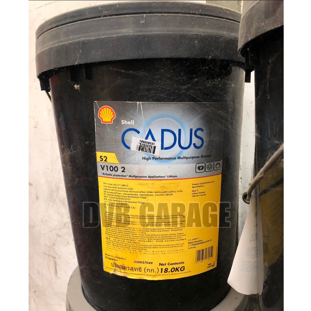 Shell Gadus S2 V100 2 Grease - Kemasan Pail 18kg Gemuk