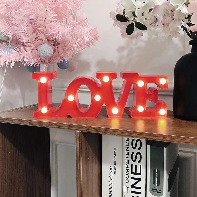 (Valentine 's Day Present) Lampu Neon Led 3d Bentuk Hati