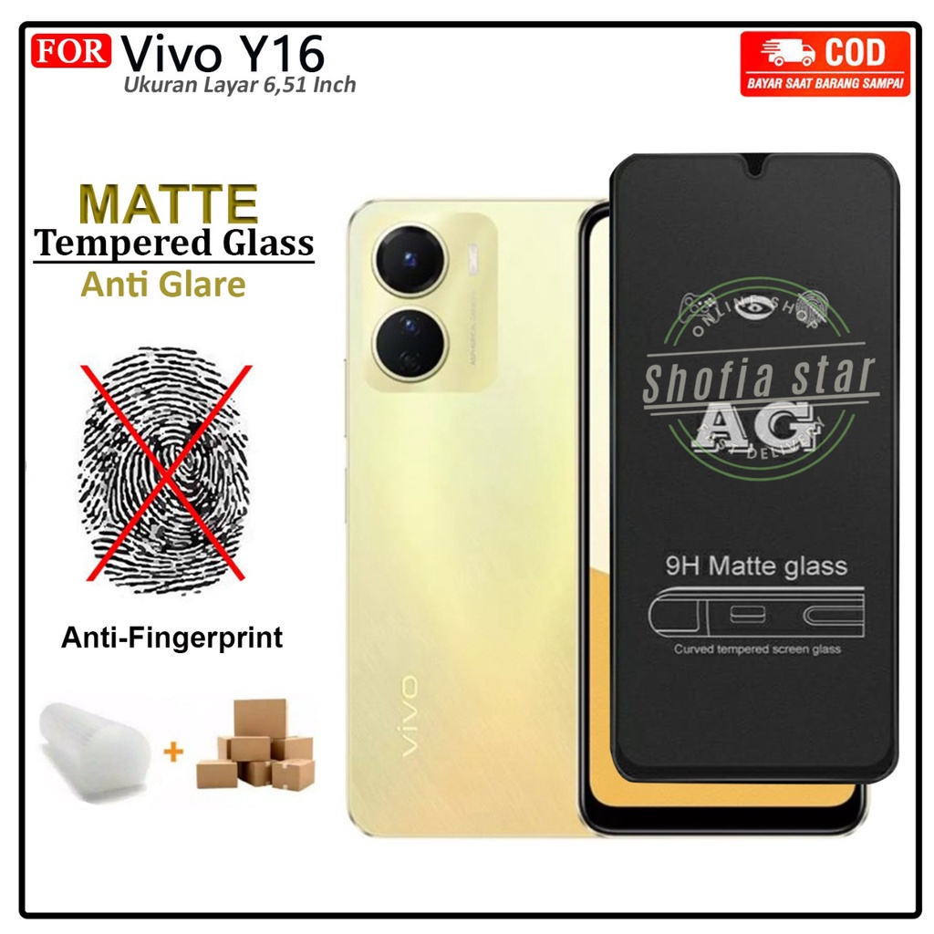 Anti Gores Ceramik Blue Light Vivo Y16 Anti Radiasi Kaca Full Cover