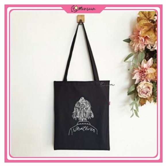 Monsoon - TOTEBAG WHATEVER Dari JKT - BISA COD TOTE BAG WANITA MURAH MORYMONY