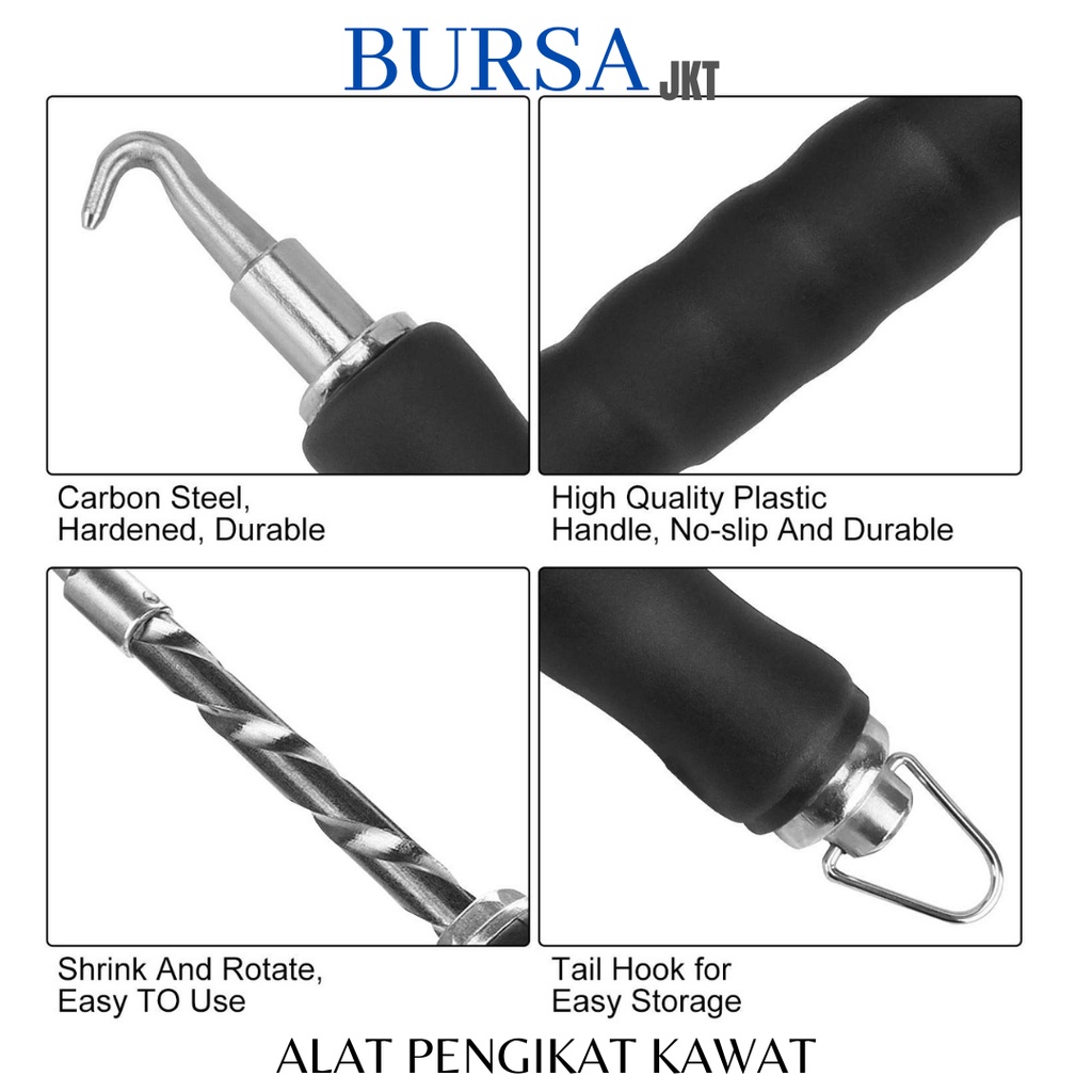 ALAT PENGIKAT KAWAT BESI TWISTER HOOK WIRE