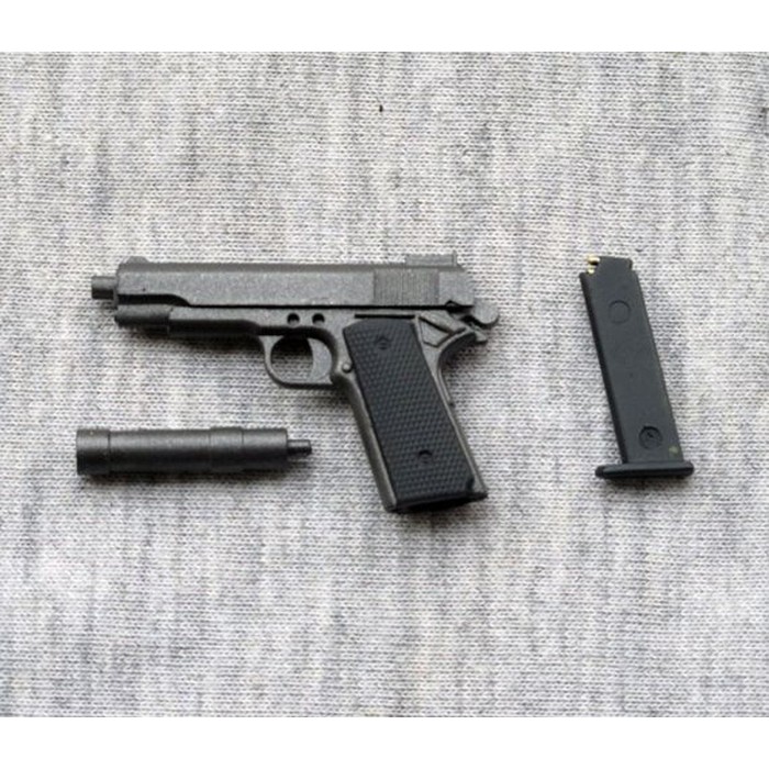 1/6 Scale M1911 Hand Gun with Silencer For Hot toys action figure