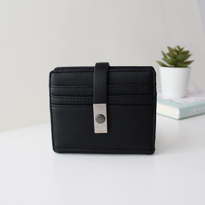 HARUICA L5-002 dompet kartu ( READY STOCK BESTSELLER )-Black