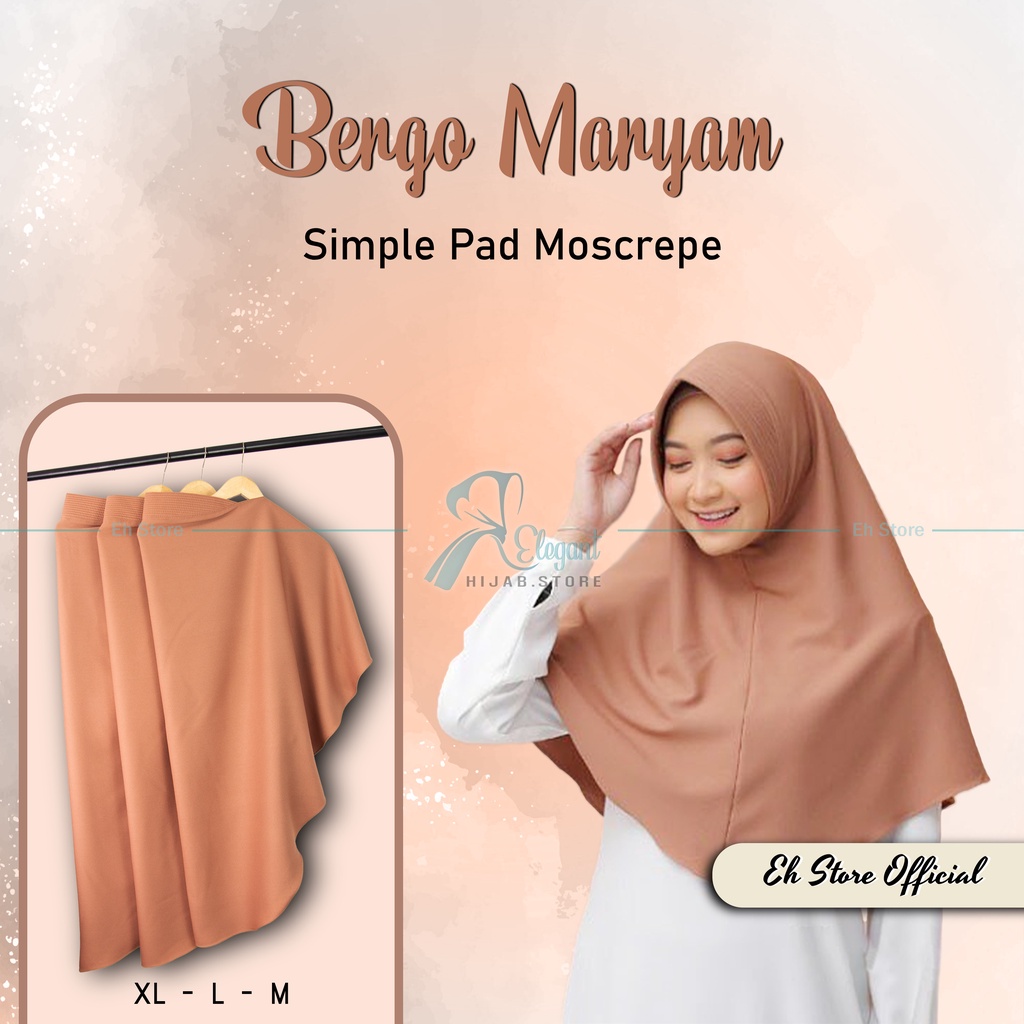 Kerudung instan / Jilbab bergo maryam SIMPLE PAD MEDIUM M murah (TANPA TALI)-2