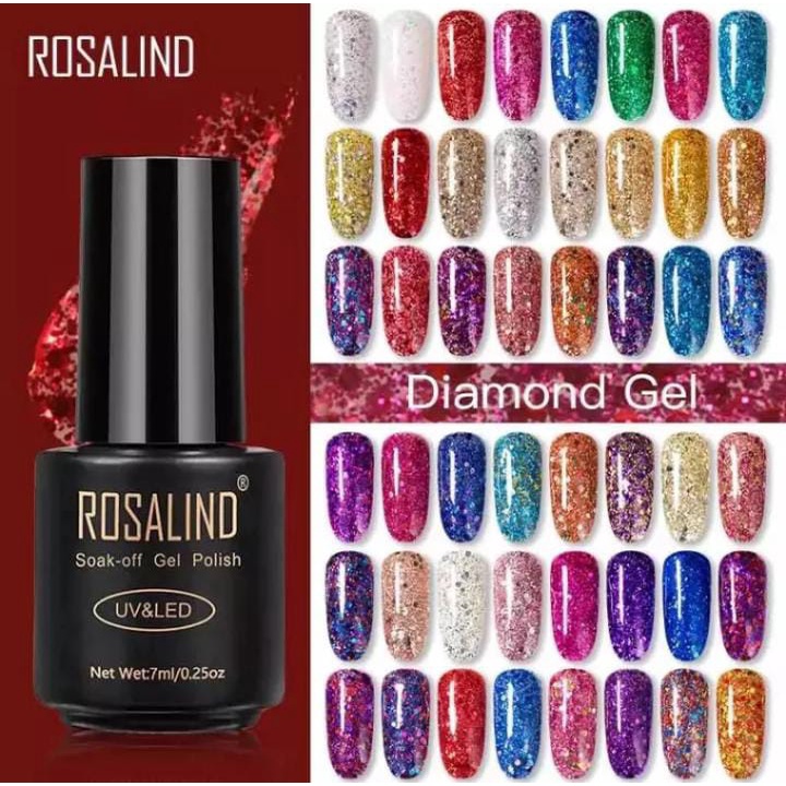 (W01-W50)Rosalind Glitter Series 7ml / Rosalind UV Gel Polish Glitter / Kutek Gel / UV Gel Polish Glitter