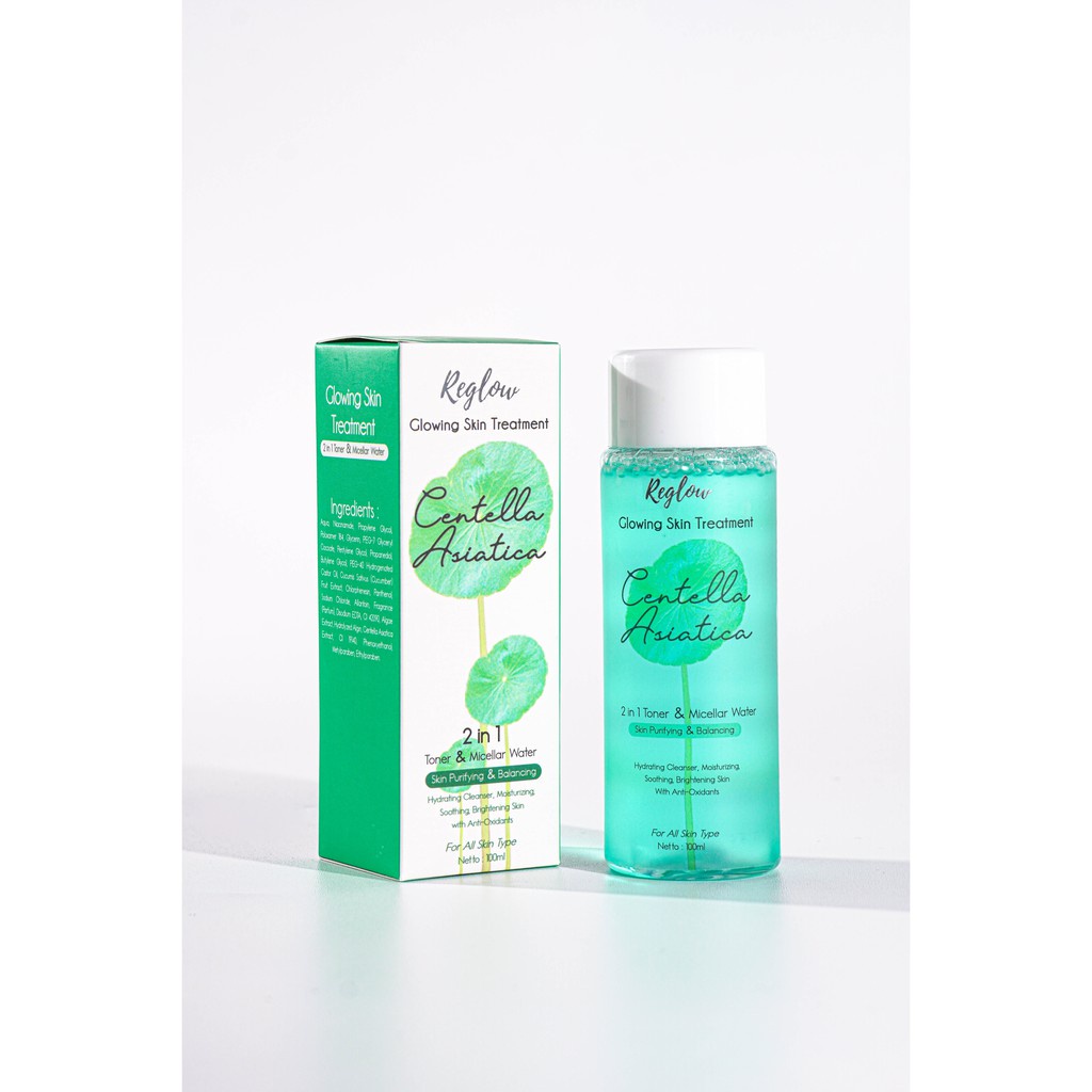 Reglow Skincare Original Glow Skin Treatment Skincare Pemutih Wajah BPOM Original 100%-Toner&Micellar Water