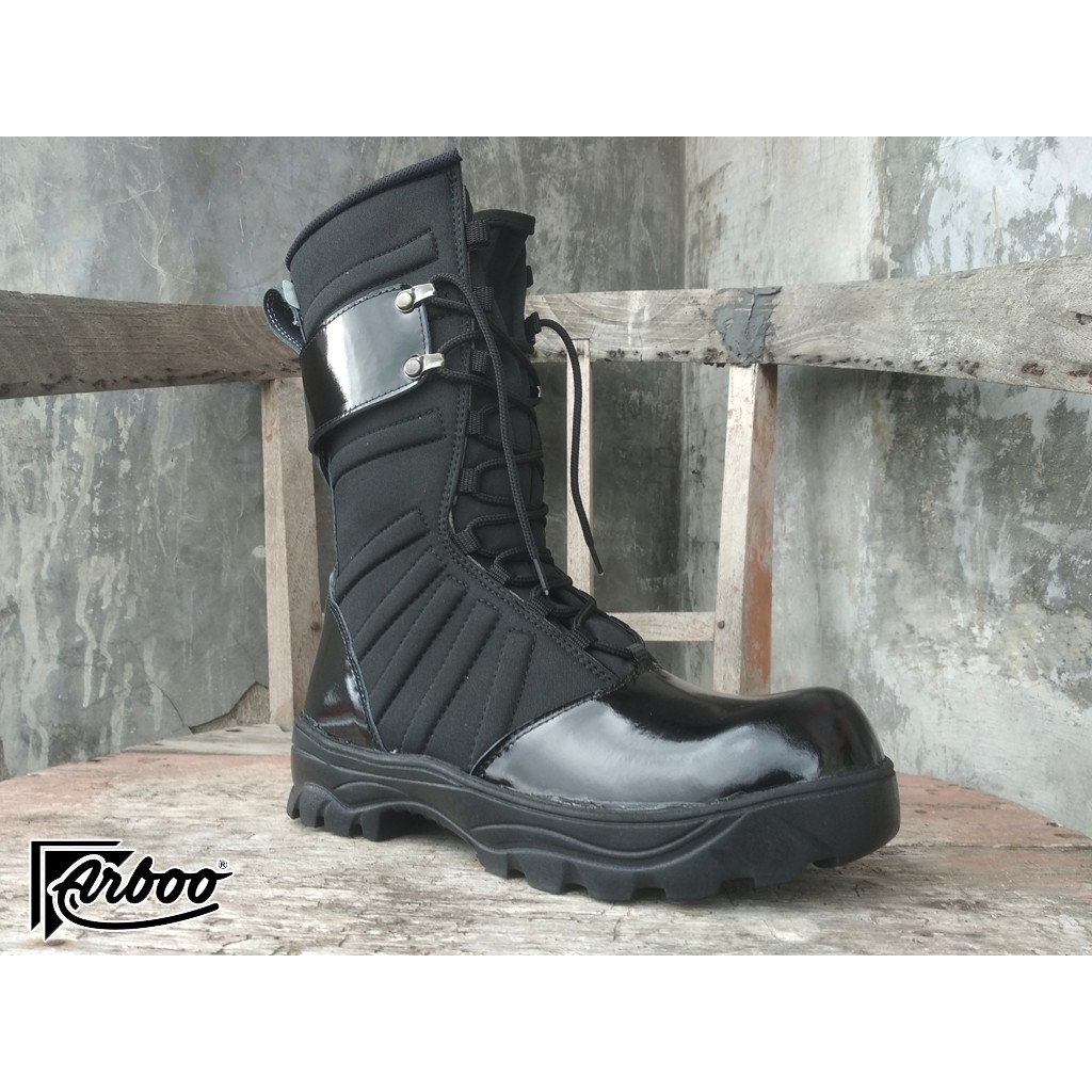 Sepatu pdl safety tactical ninja titan kulit lax best Kualitas terbaik for military TNI AD AU AL