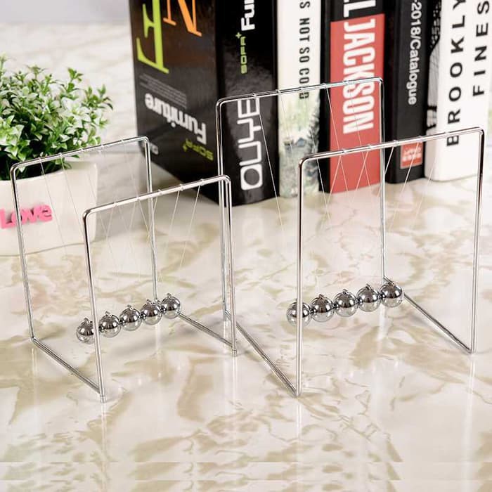 Gadgetku4u   Pajangan Meja Pendulum Newton Stainless Steel