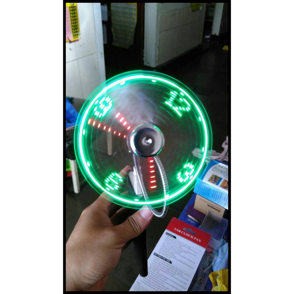 TERUJI kipas angin jam led USB, clock fan, jam unik, BERKUALITAS