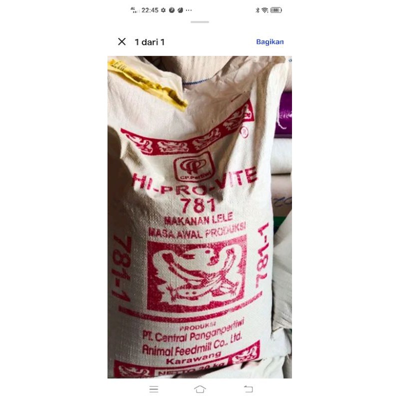 pakan ikan kecil seperti lele gurami nila patin 781-1.20kg