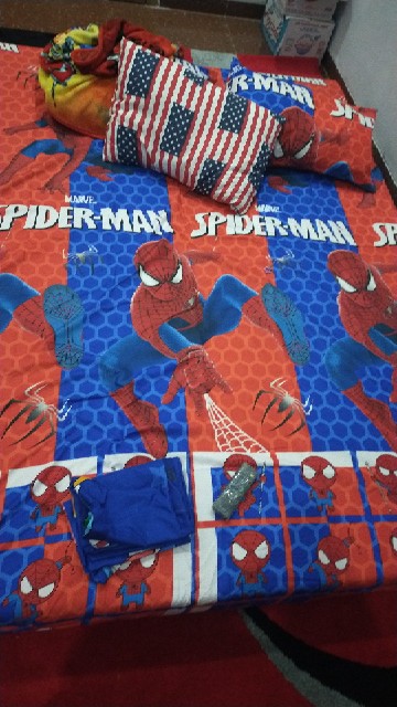Sprei Home Made Klaten Spiderman  No 1,2&3 Murah Berkualitas/sprei Spiderman 180x200 160x200 Murah