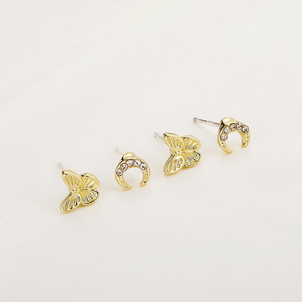 Anting Stud Wanita Kupu-Kupu Elegan Aksesoris Fashion Import