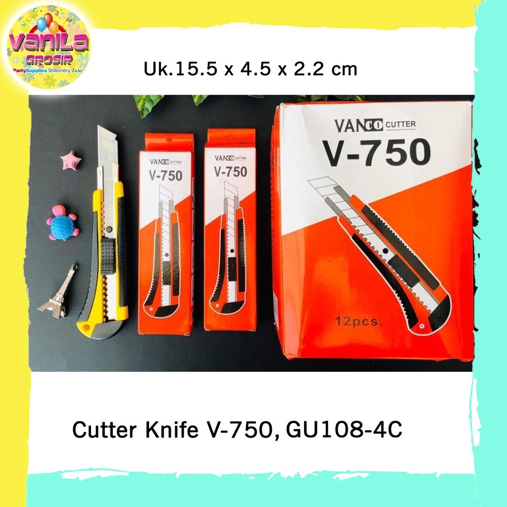 (1Pcs) Cutter Vanco Besar, Cutter Vanco, Pisau Cutter Vanco Besar