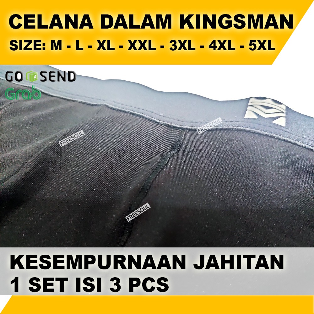 Celana Dalam Pria SUPERMAX Isi 3 - Kolor Pria - Seamless Super Fit - Celana Dalam BIG JUMBO SIZE