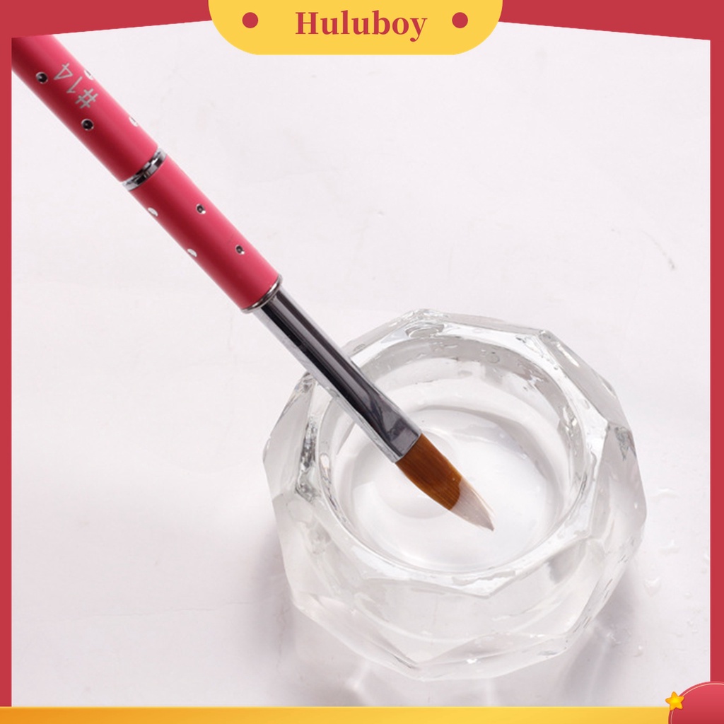 Huluboy Huluboy♡ Brush Pen Nail Art Bulu Wol Nilon Flexible Ramah Lingkungan DIY Untuk Wanita