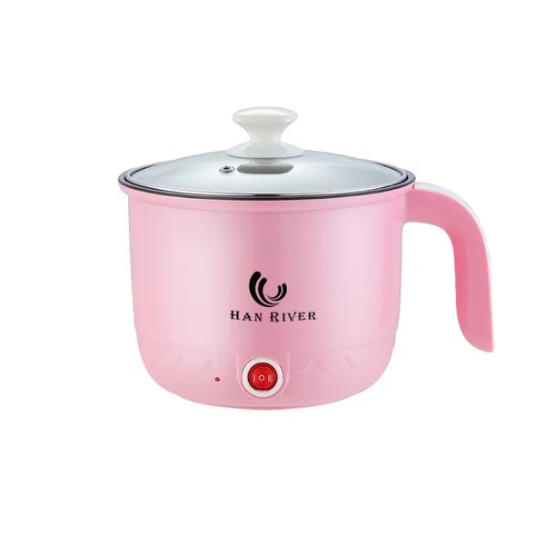 Panci Elektrik Portable Panci han river panci Listrik Fry & Steam-pink