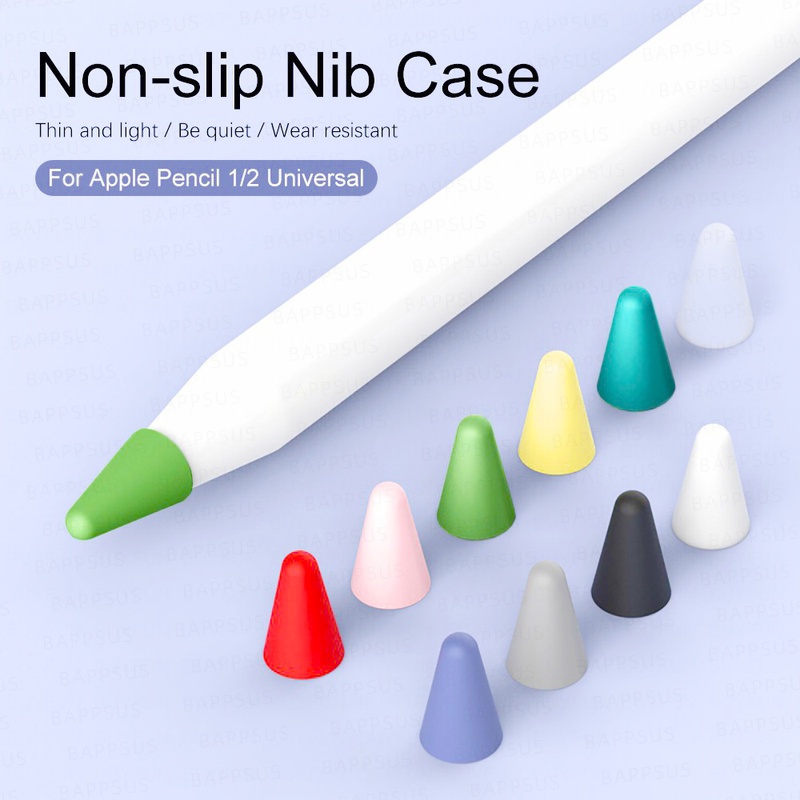 3 Pcs Case Pelindung Pena Stylus Bahan Silikon Non slip Untuk Apple Pencil 1 / 2