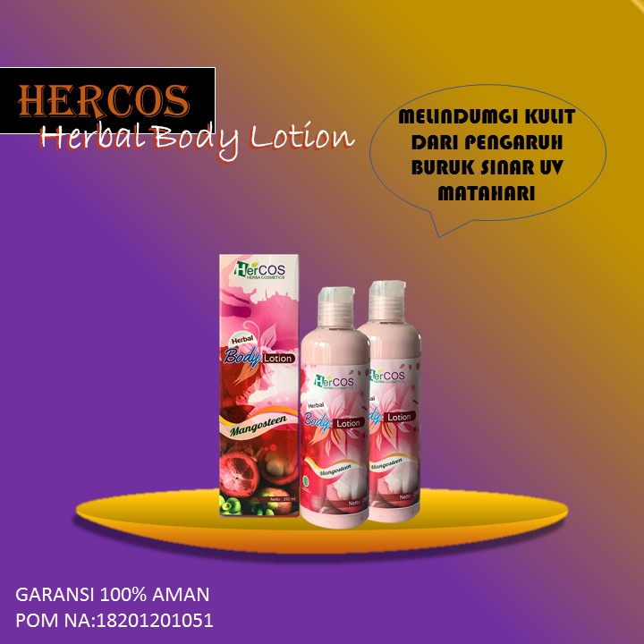 HANDBODY PEMUTIH BPOM HERCOS EXTRA MANGGIS 100% ORIGINAL | LOTION PEMUTIH BADAN HERBAL TERLARIS