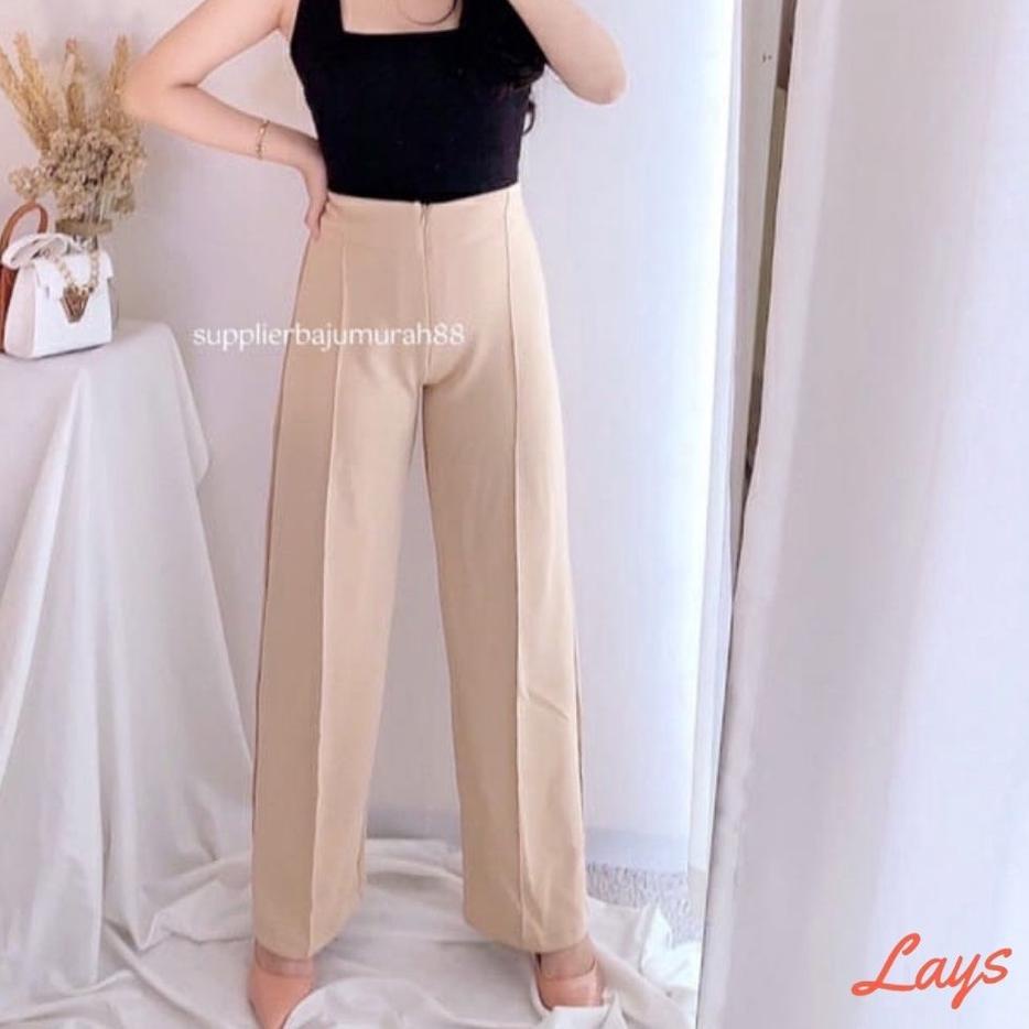 Celana Panjang Kulot Wanita Clana Panjanh Wanita Basic HW Irene Cullote Scuba Kekinian Wide Leg Kulot Terbaru Premium Bisa Bayar Ditempat-2