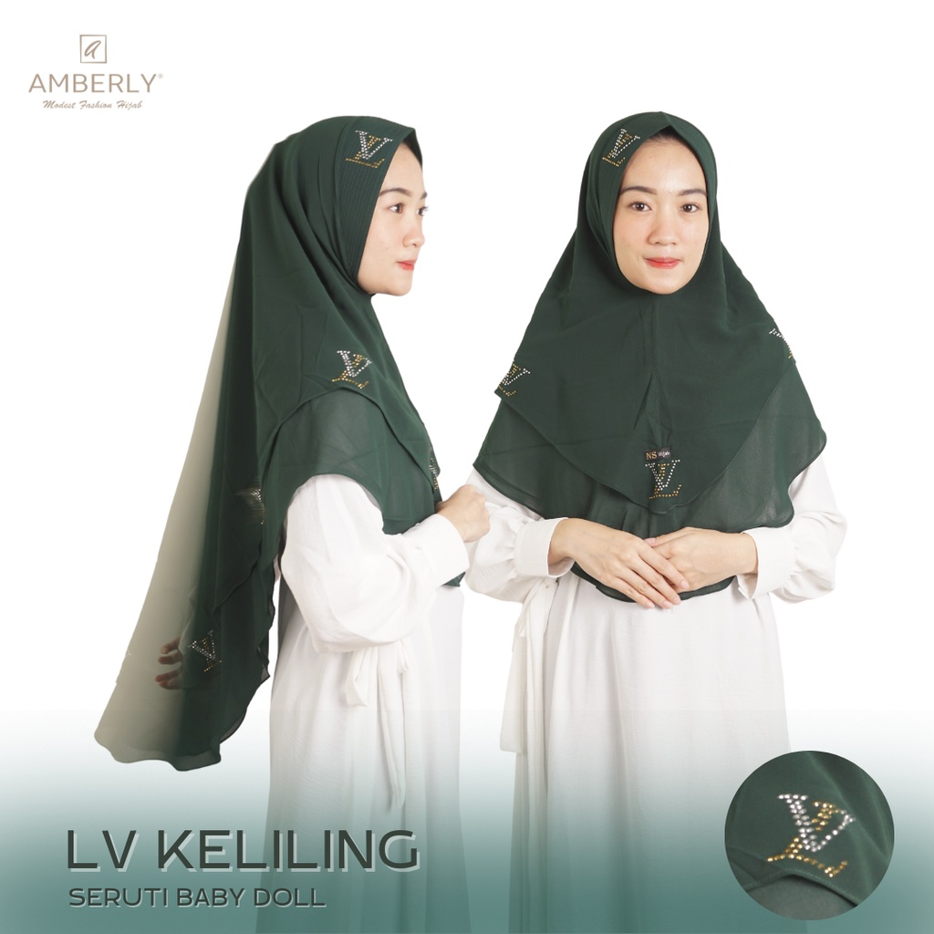 AmberlyHijab LV Jilbab Seruti Jumbo Bahan Cerruty Baby Doll