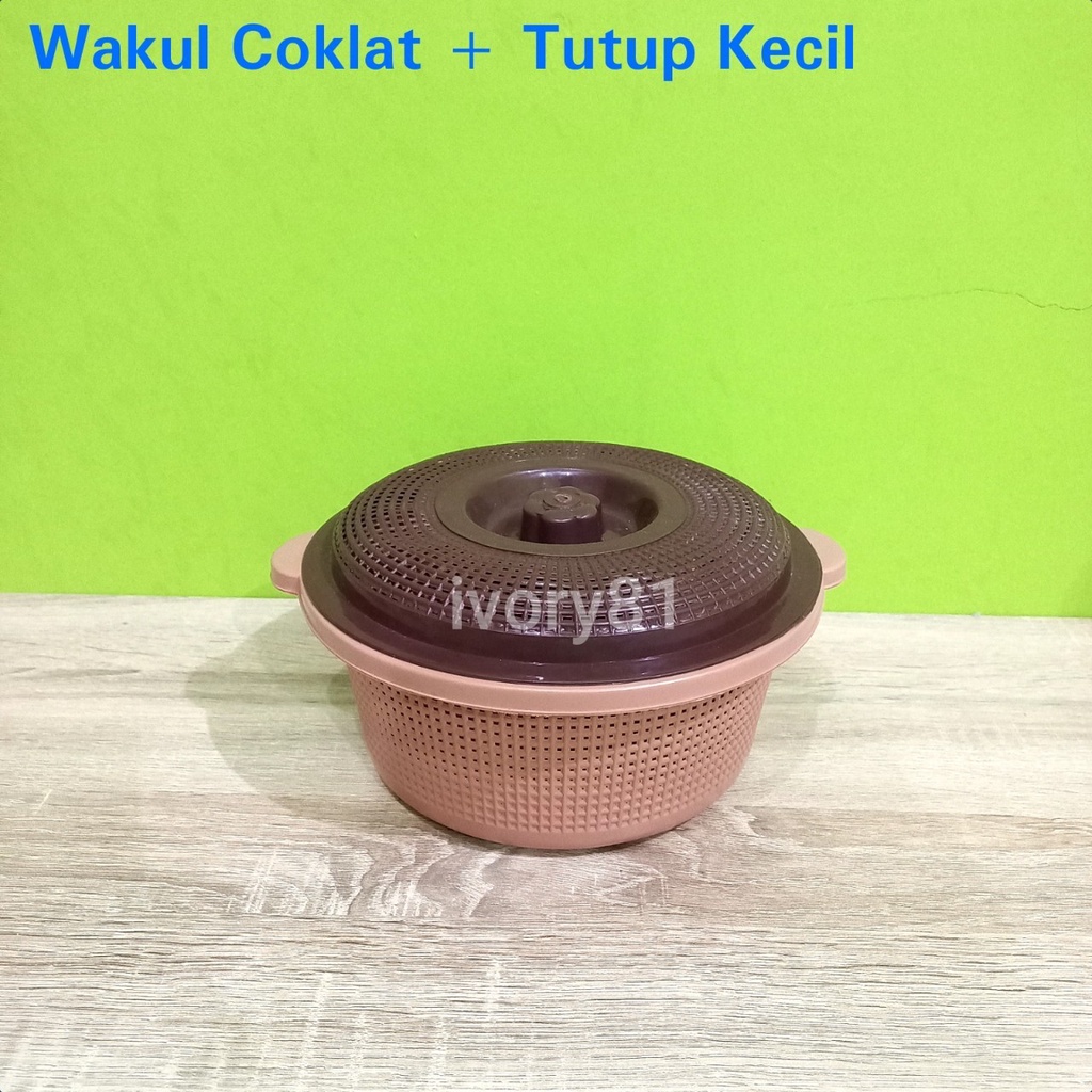 Wakul coklat + tutup KECIL / bakul nasi / wakul coklat/ wakul nasi plastik