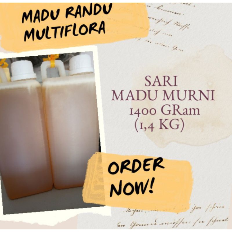 

MADU RANDU MULTIFLORA SARI MADU MURNI 1,4 KG GRAM ASLI ORIGINAL 100%