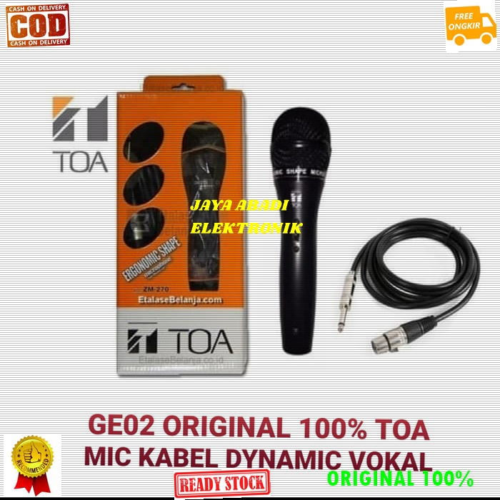 ORIGINAL TOA MIC CABLE KARAOKE VOKAL MEETING VOCAL AUDIO SOUND PRO JERNIH PANGGUNG PIDATO CERAMAH IM