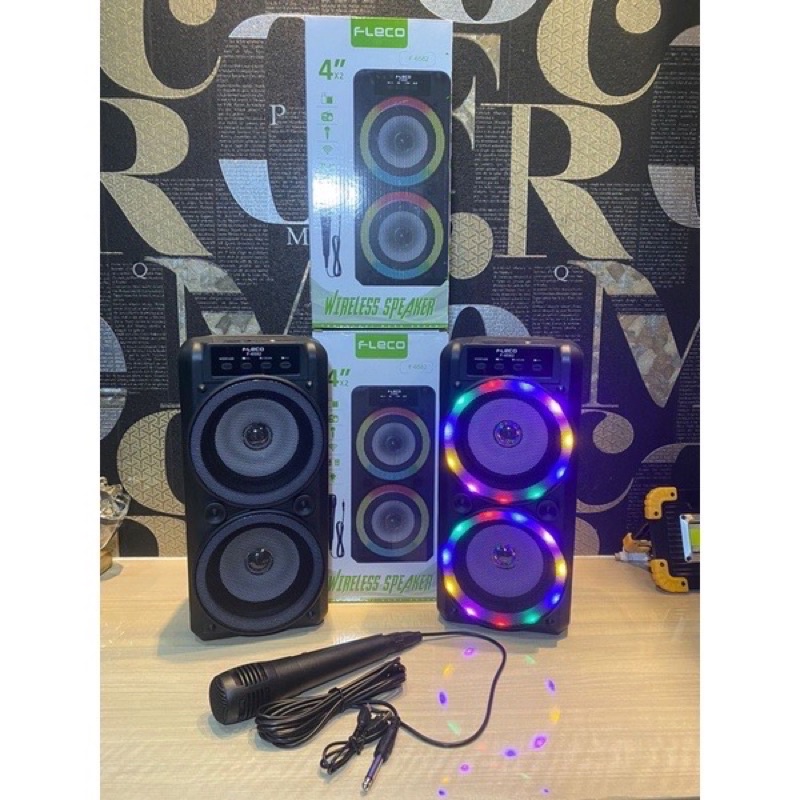 GROSIR SPEAKER FLECO ORIGINAL F6582 BONUS MIX KARAOKE